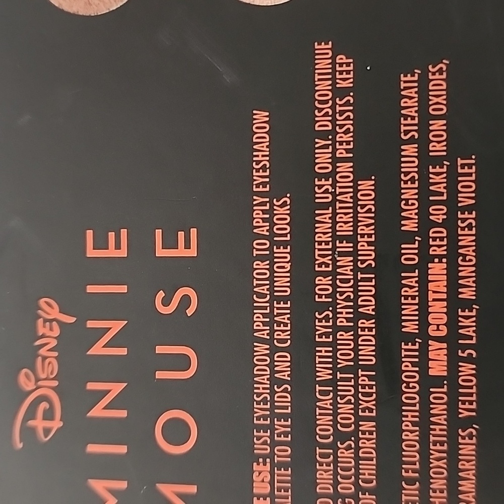 Disney Minnie Mouse Eyeshadow Palette - Bold Orange and Black - Picture 6 of 6